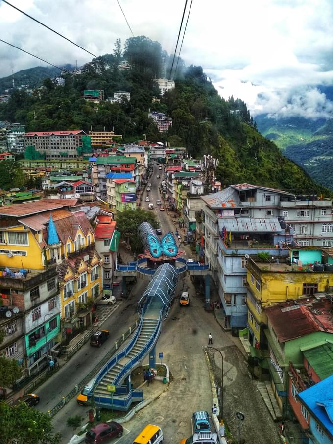 Beauty of the Gangtok city, the capital city of Sikkim